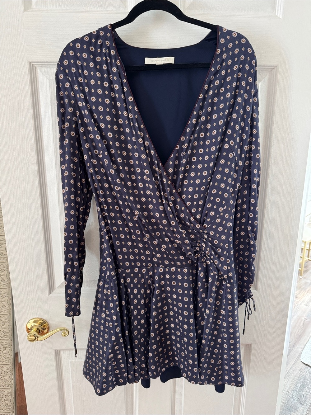 Jonathan Simkhai Navy Long-Sleeve Dress